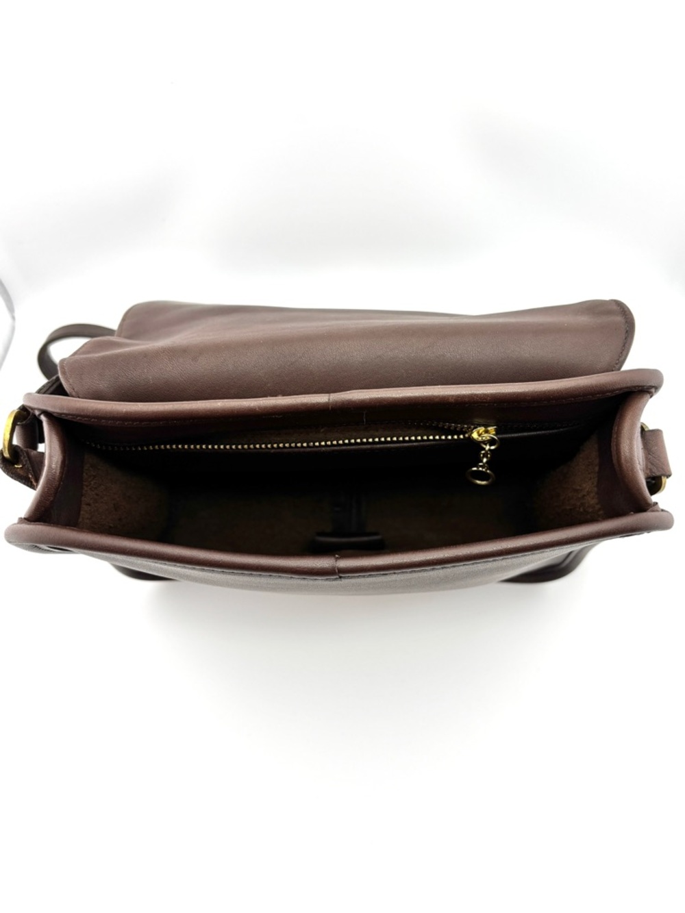 Vintage Coach Tribeca Flap Brown Leather Crossbody L8D-9092 - Picture 12 of 14